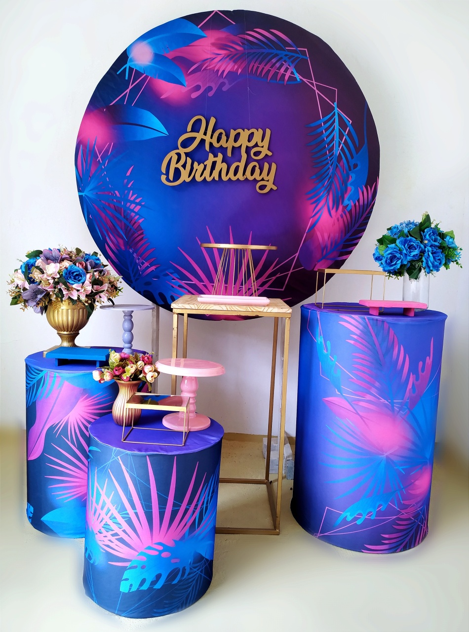 Tropical Lilás - Kit Ouro - Beca Decorações