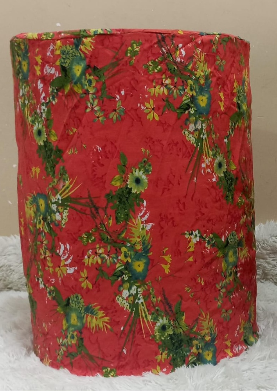 Capa de Cilindro Floral Laranja E Verde M (Locação) - Beca Decorações