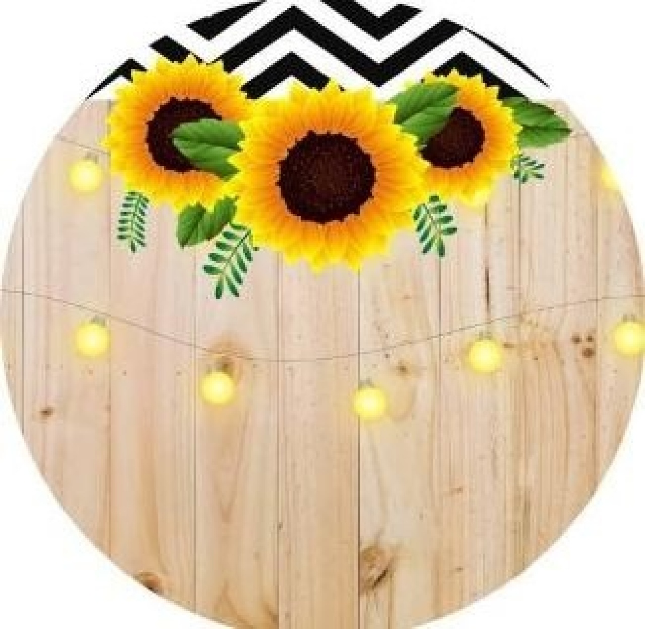 Painel Redondo Girassol (Locação) - Beca Decorações