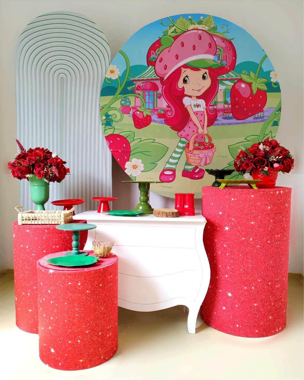 Moranguinho Vermelho - Kit Diamante 2 - Beca Decorações