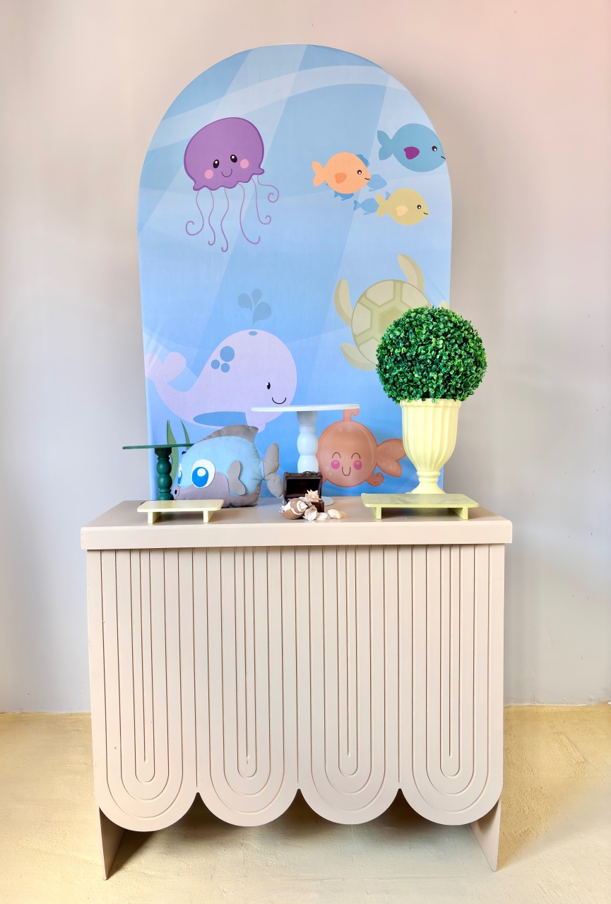 Fundo Do Mar Com Painel Romano  - Beca Decorações