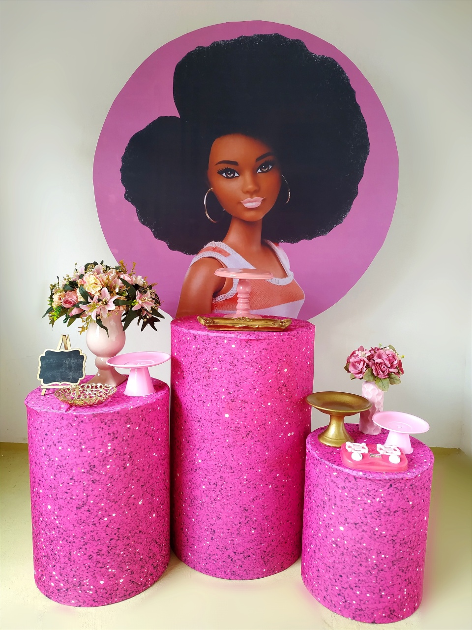Barbie Negra - Kit Prata 1 - Beca Decorações