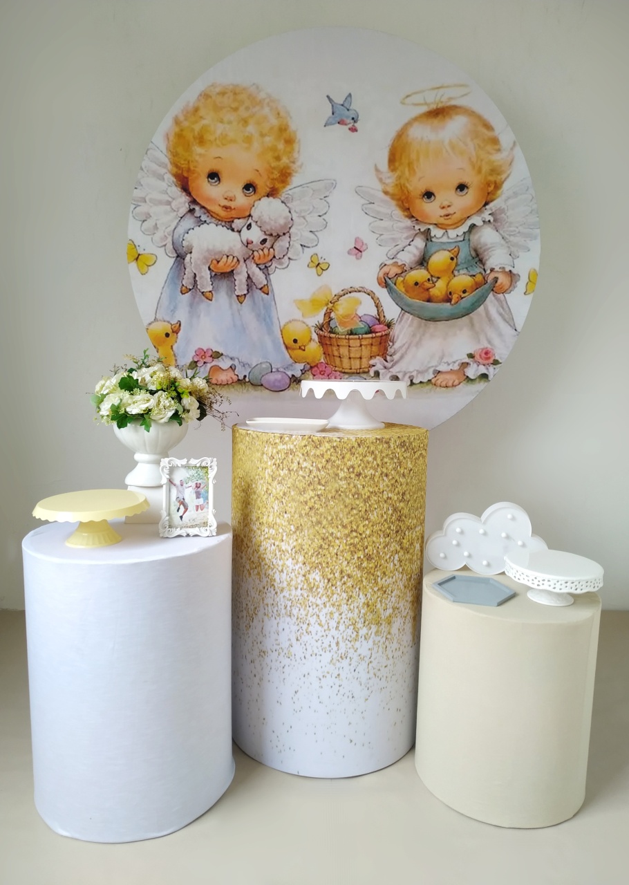 Batizado Anjinhos (Kit Prata) - Beca Decorações