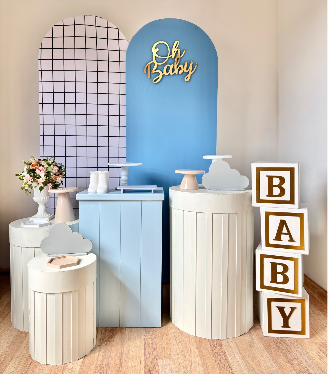 Oh Baby Azul (Composição) - Beca Decorações