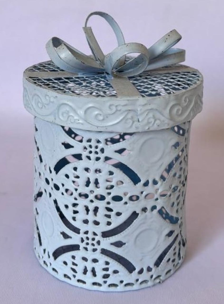 Pote Rendado Azul Bebê (Locação) - Beca Decorações