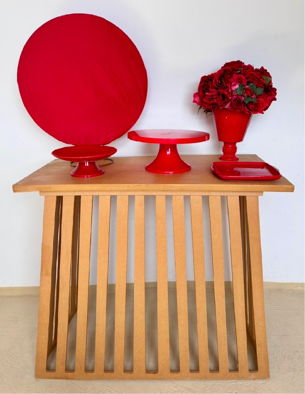 Vermelho Liso ( Mini Kit) - Beca Decorações
