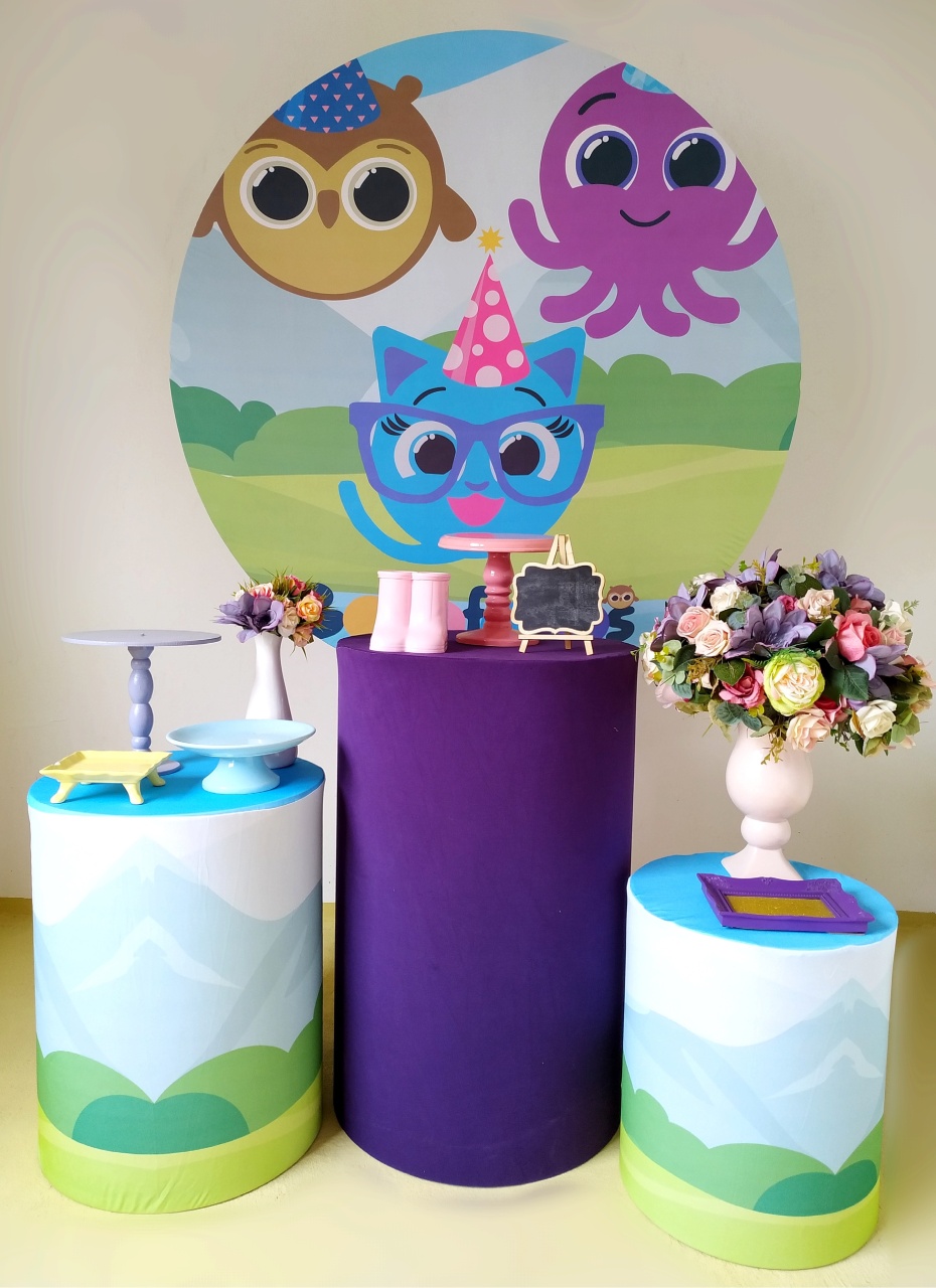 Bolofofo Menina Roxo - Kit Prata - Beca Decorações