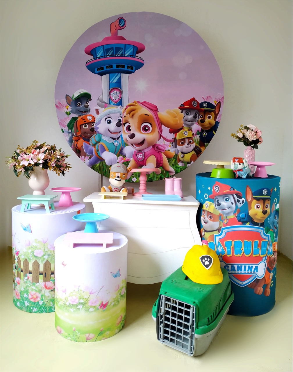 Patrulha Canina Rosa - Kit Ouro - Beca Decorações