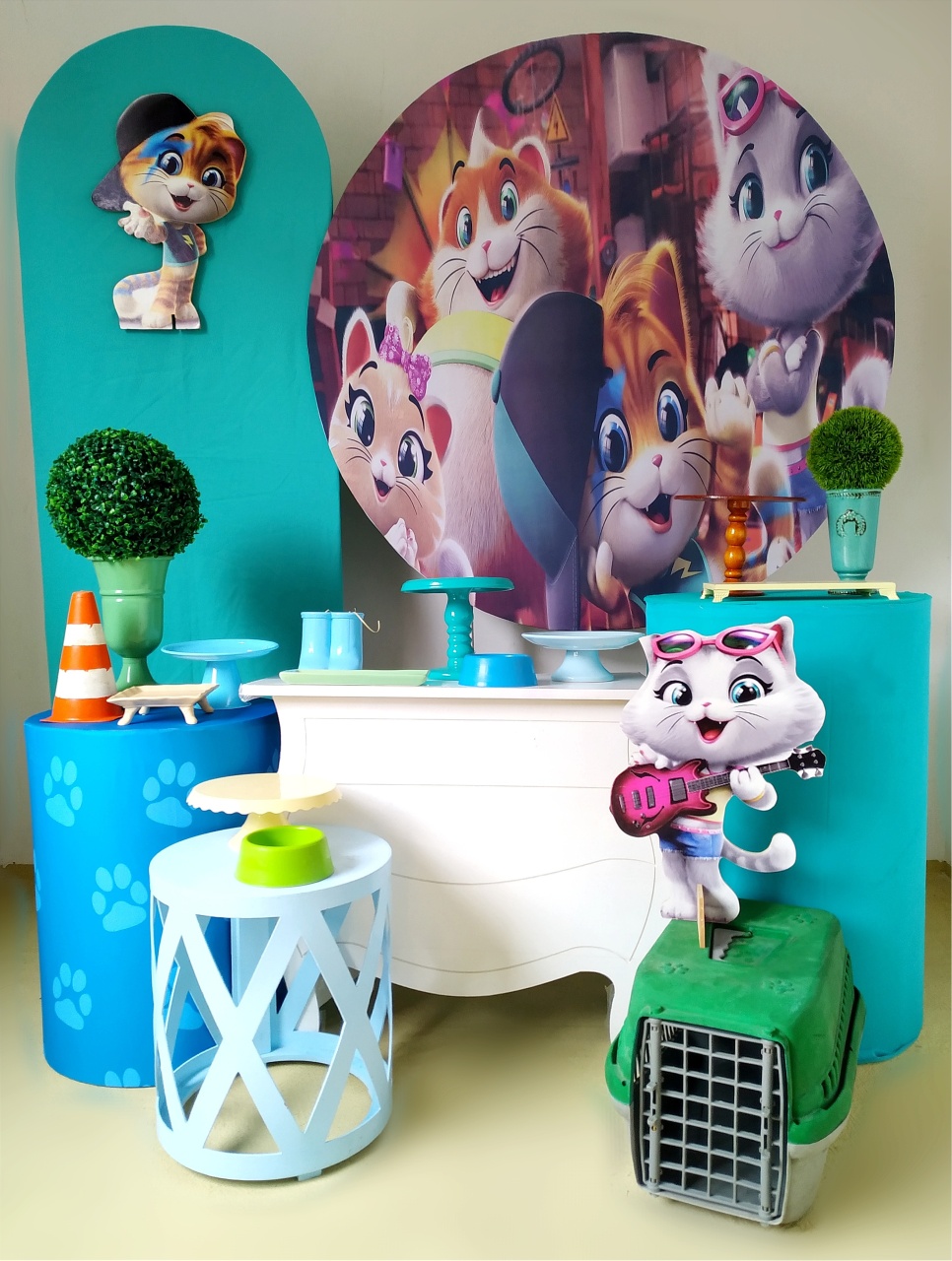 44 Gatos Menino - Kit Diamante  - Beca Decorações