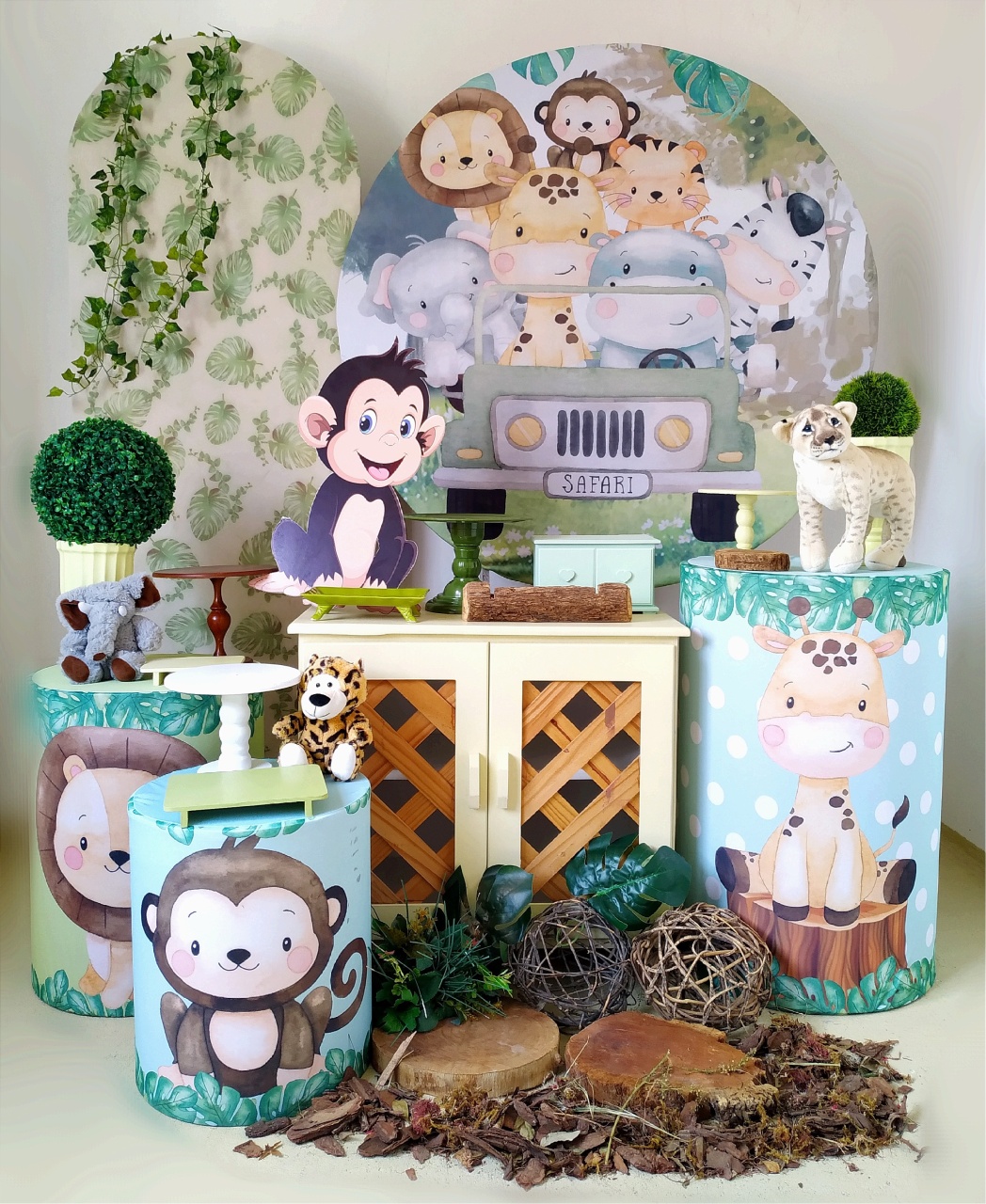 Safari Baby - Kit Diamante 1 - Beca Decorações