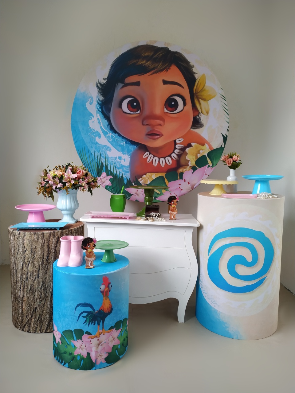 Moana Baby - Kit Ouro - Beca Decorações