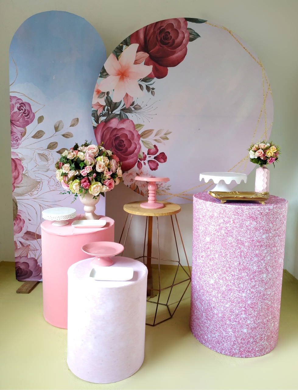 Floral Vinho - Kit Diamante   - Beca Decorações