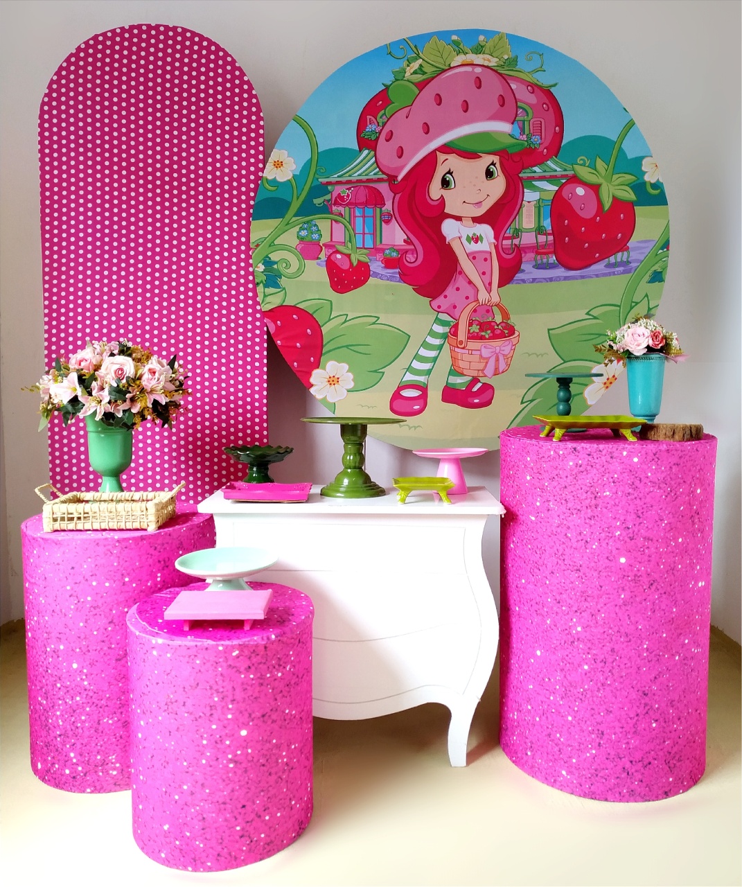 Moranguinho Rosa Pink - Kit Diamante  - Beca Decorações
