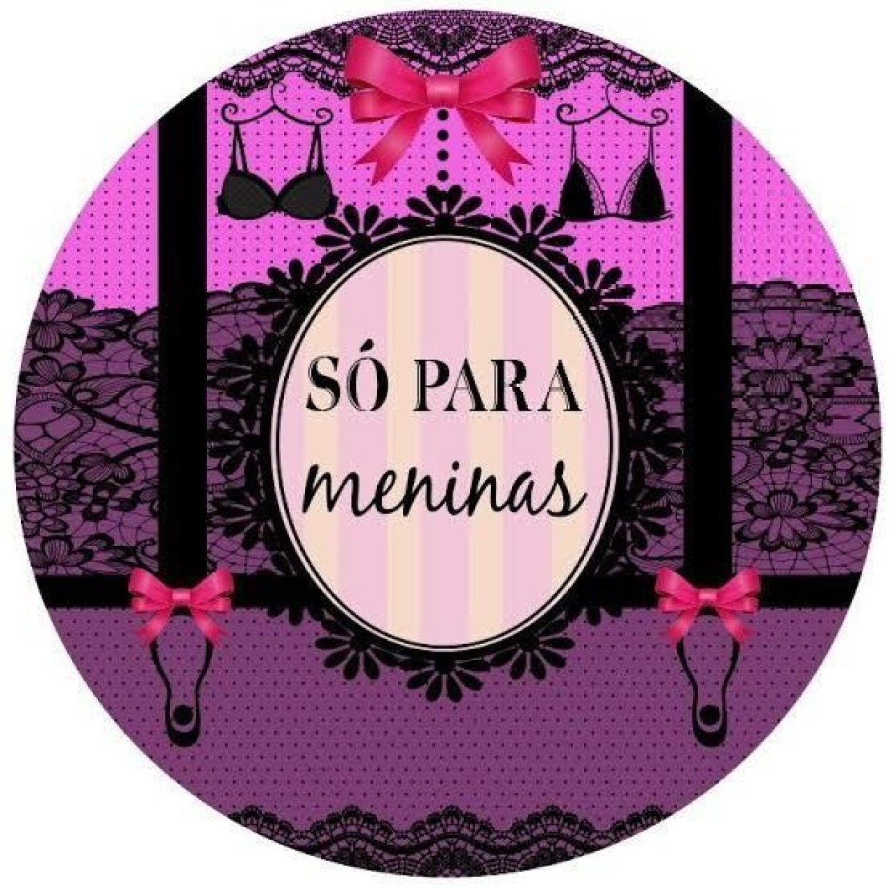 Painel Redondo Chá de Lingerie (Locação) - Beca Decorações