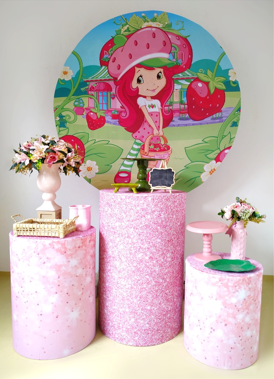 Moranguinho Rosa - Kit Prata  - Beca Decorações