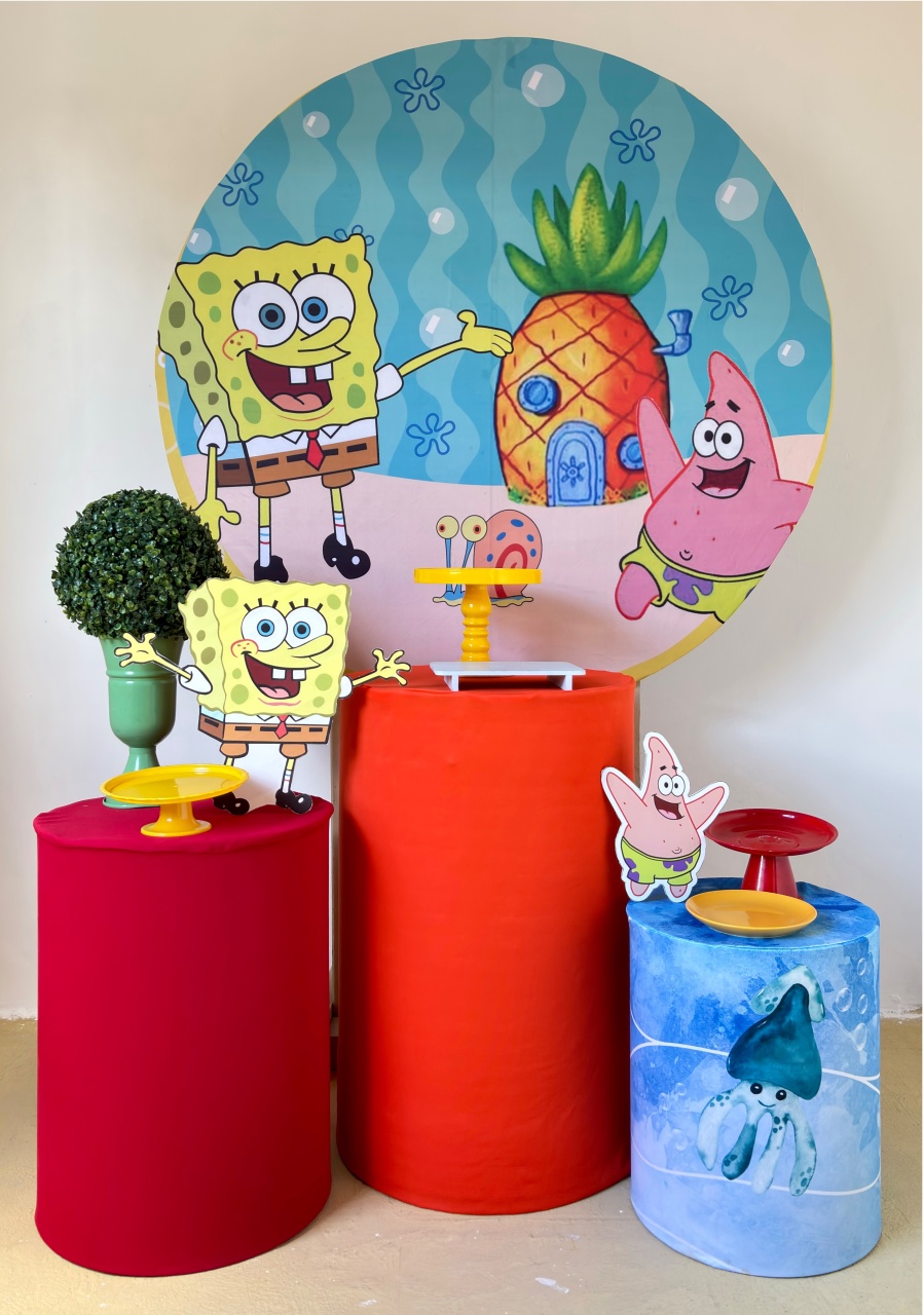 Bob Esponja (Kit Prata) - Beca Decorações