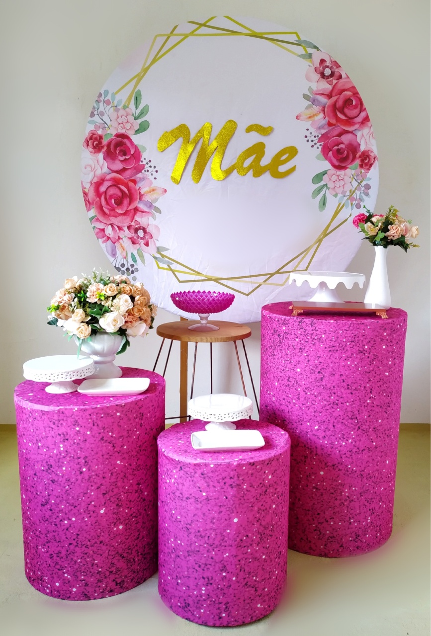 Dia das Mães Rosa Pink - Kit Ouro  - Beca Decorações