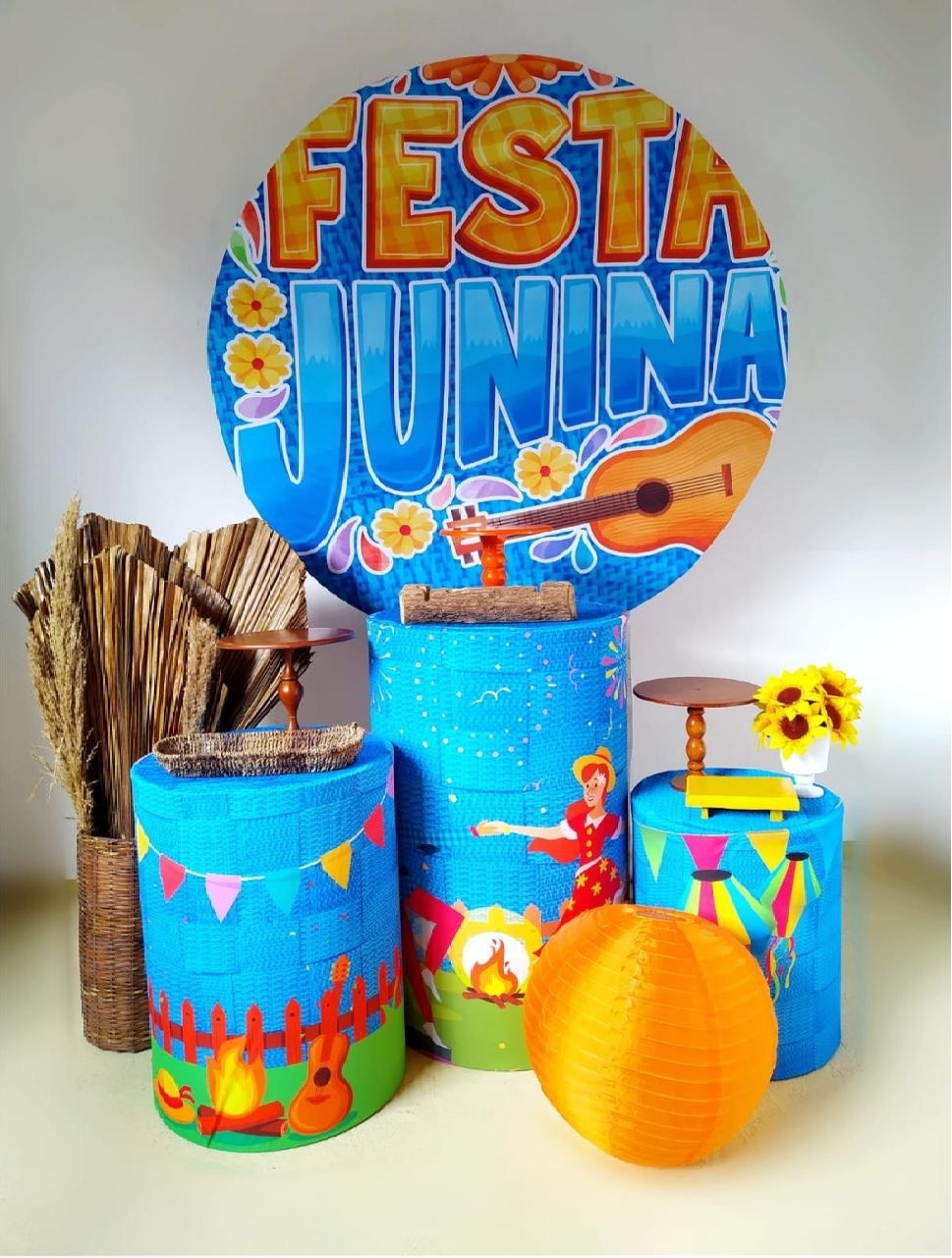 Girassol Junino ( Kit Prata) - Beca Decorações