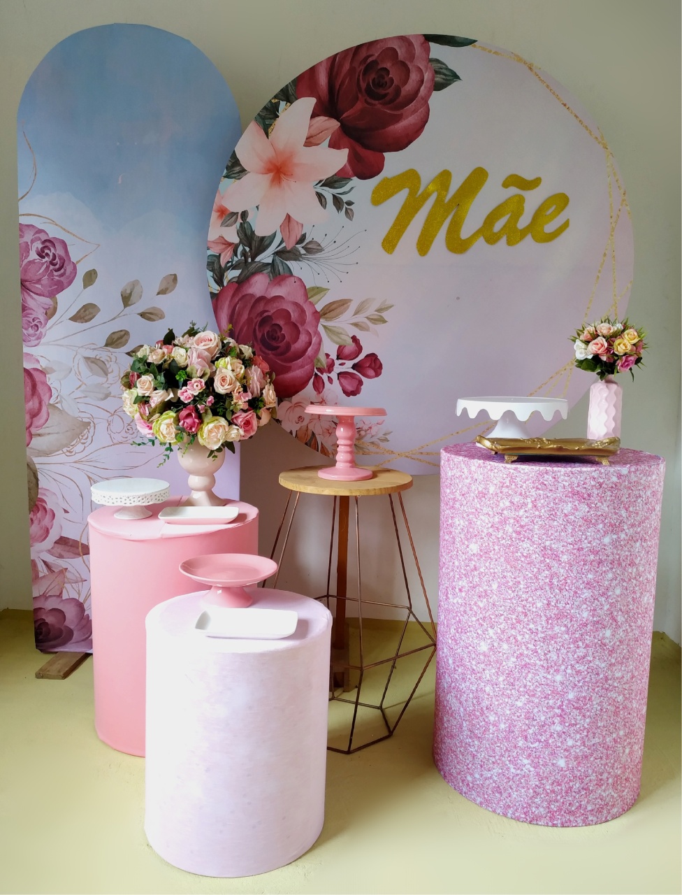 Dia das Mães Vinho - Kit Diamante - Beca Decorações