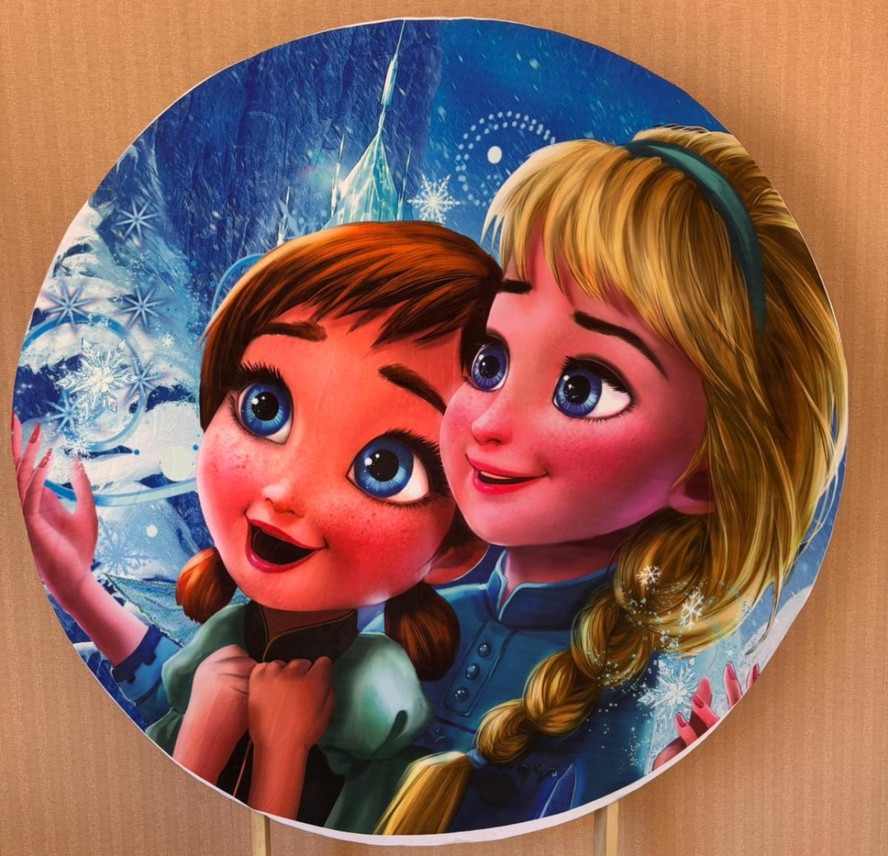 Painel Redondo Frozen (Locação) - Beca Decorações