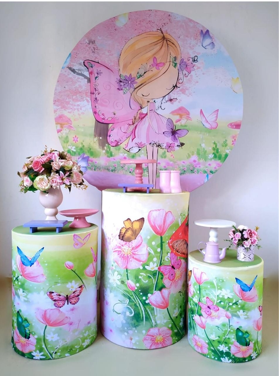Boneca No Jardim- Kit Prata  - Beca Decorações