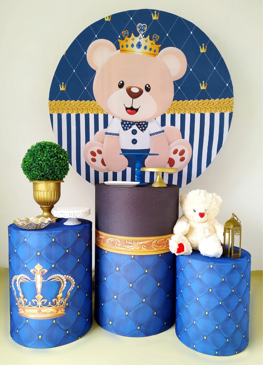 Ursinho Príncipe - Kit Prata - Beca Decorações