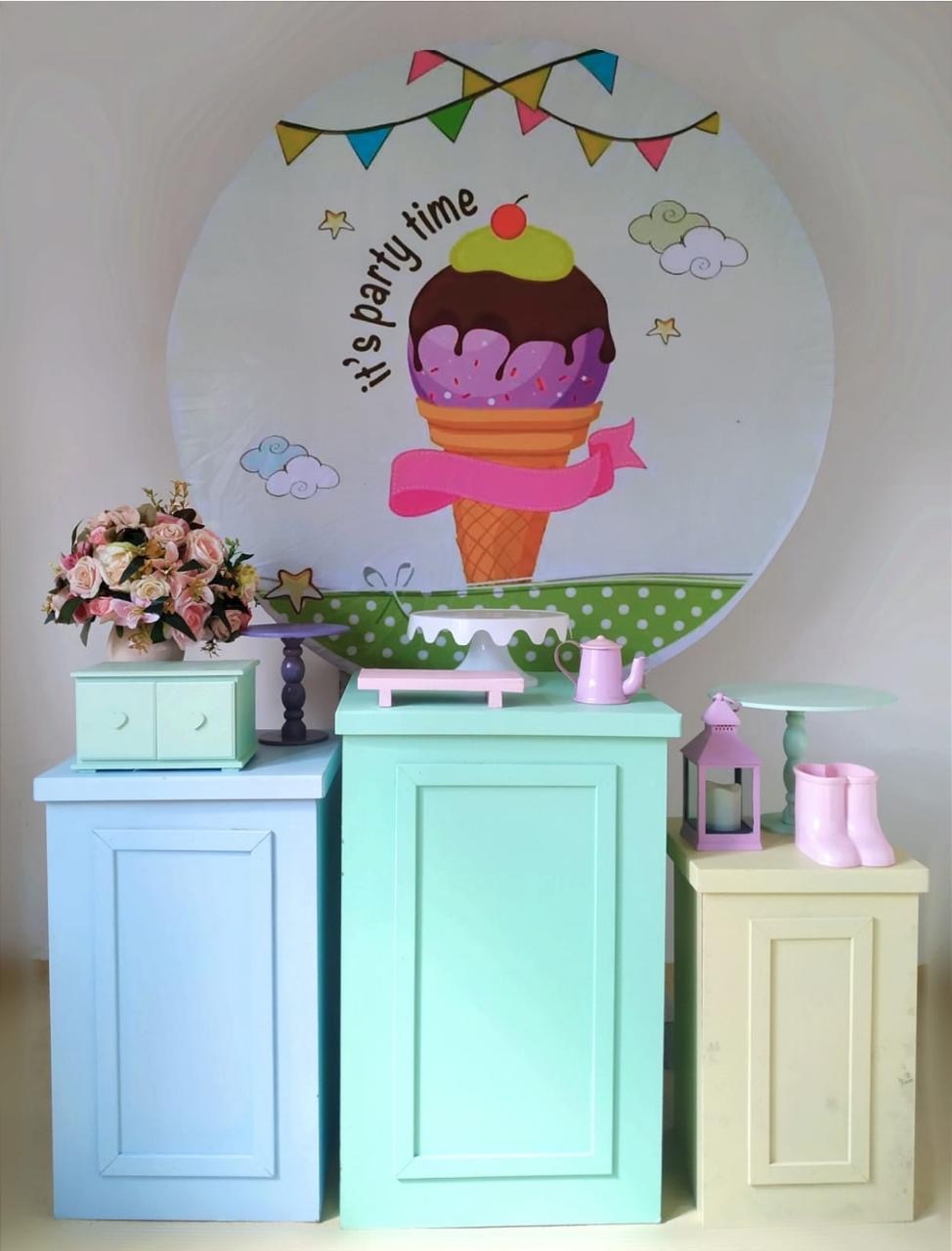 Sorvetinho (Kit Prata) - Beca Decorações