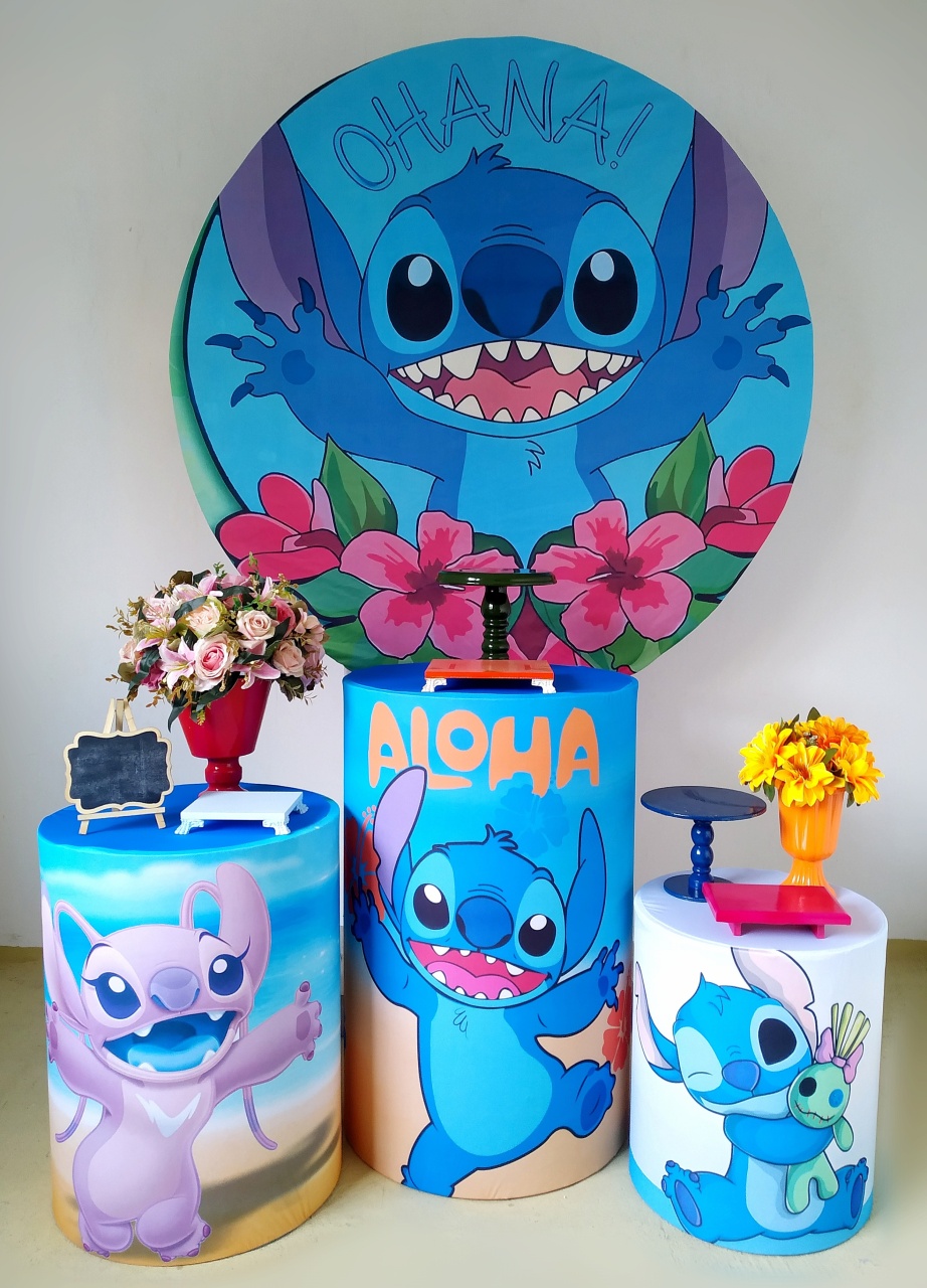 Lilo E Stitch Azul (Kit Prata) - Beca Decorações