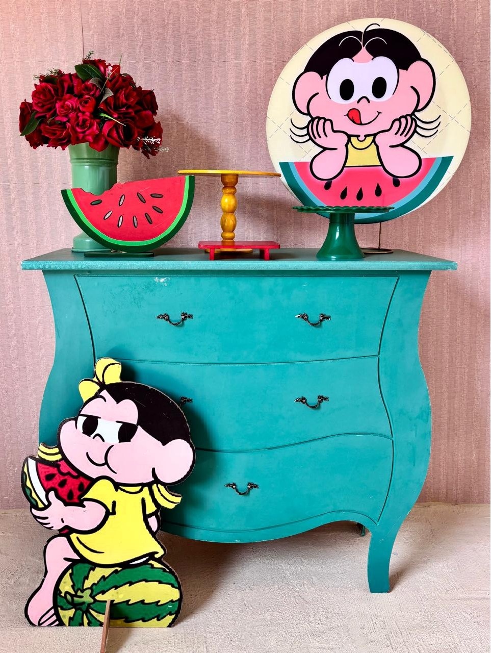 Magali Cômoda Verde (Mini Kit)     - Beca Decorações