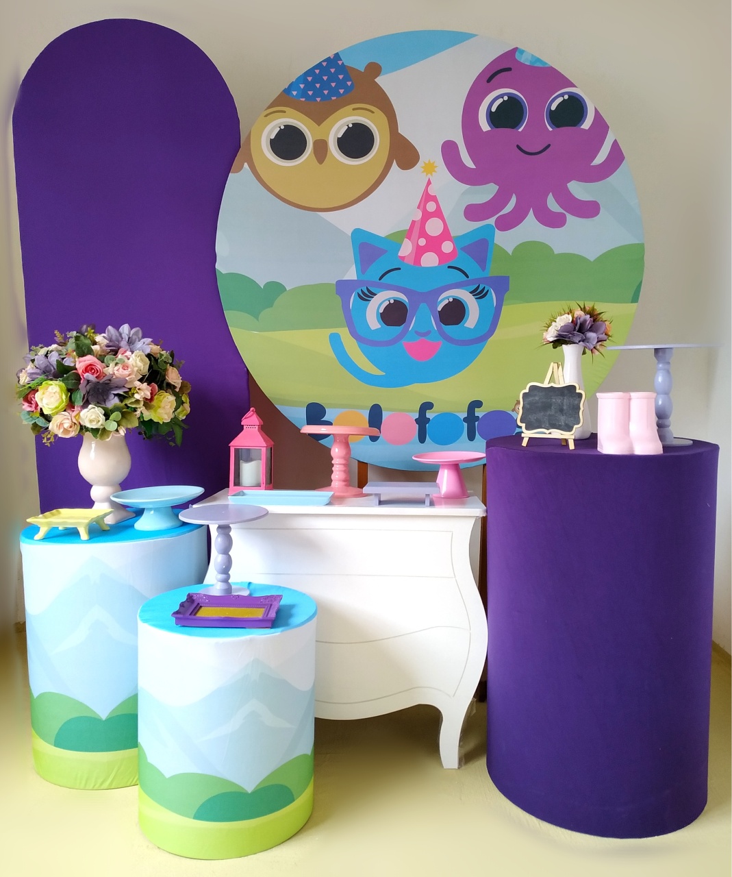 Bolofofo Menina Roxo - Kit Diamante  - Beca Decorações