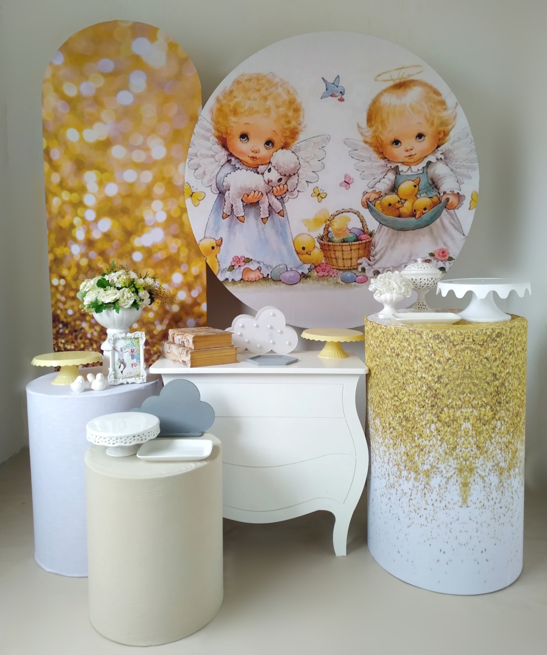 Batizado Anjinhos ( Kit Diamante) - Beca Decorações