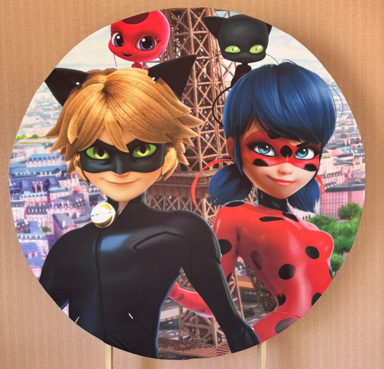 Painel Redondo Ladybug (Locação) - Beca Decorações