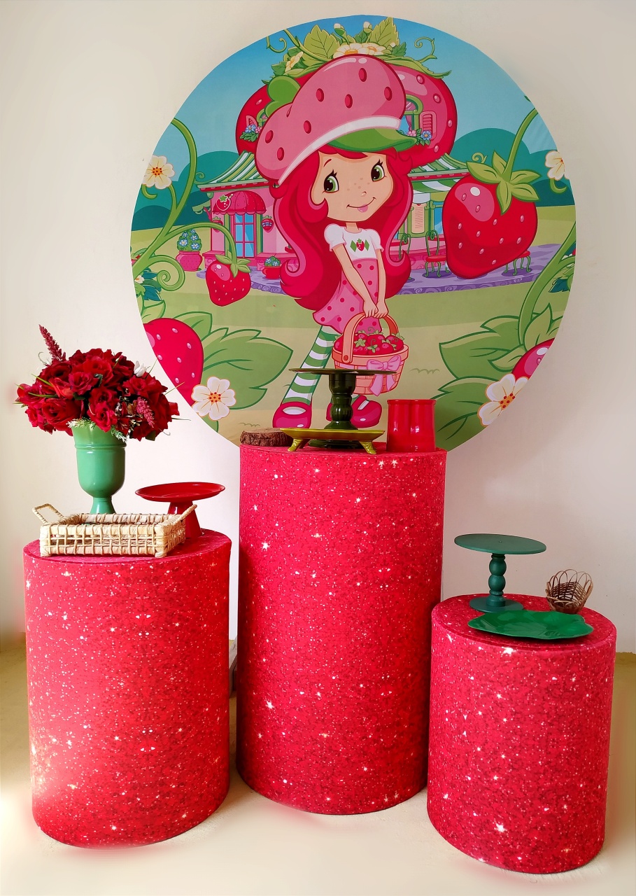 Moranguinho Vermelho - Kit Prata - Beca Decorações