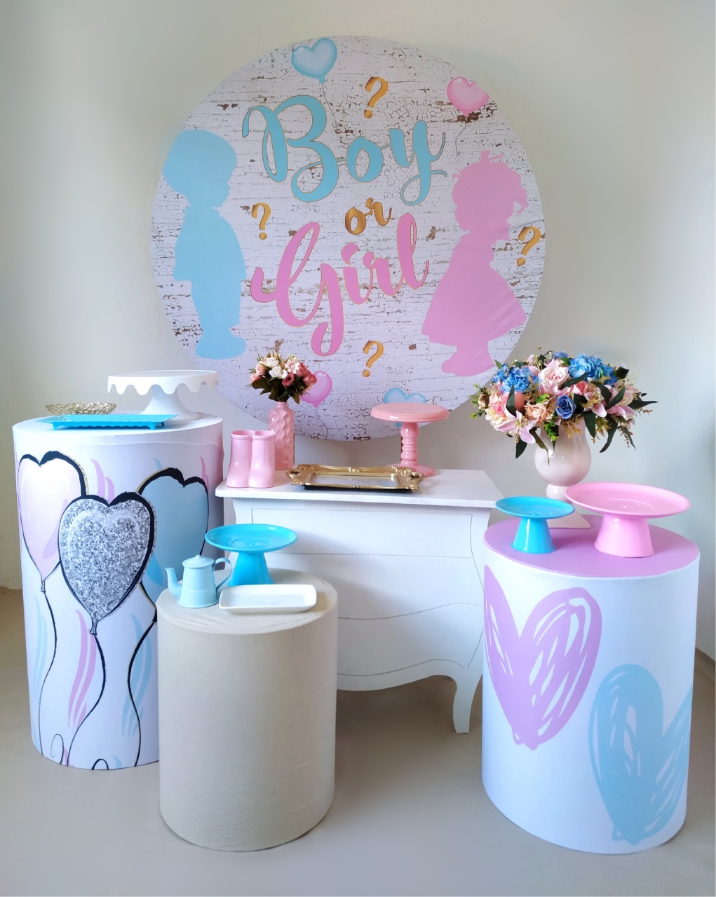 Chá Revelação Girl Or Boy - Kit Ouro  - Beca Decorações