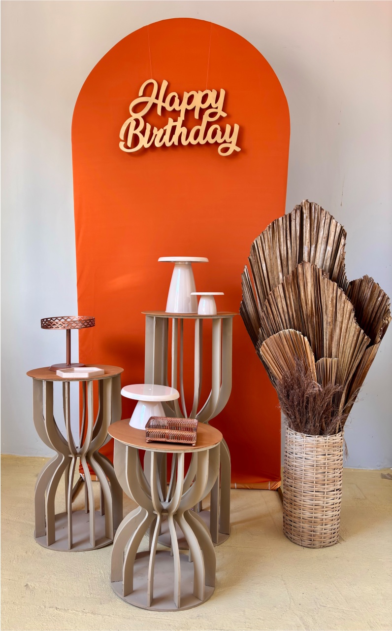 28. Terracota Mesas Ampulhetas  - Beca Decorações