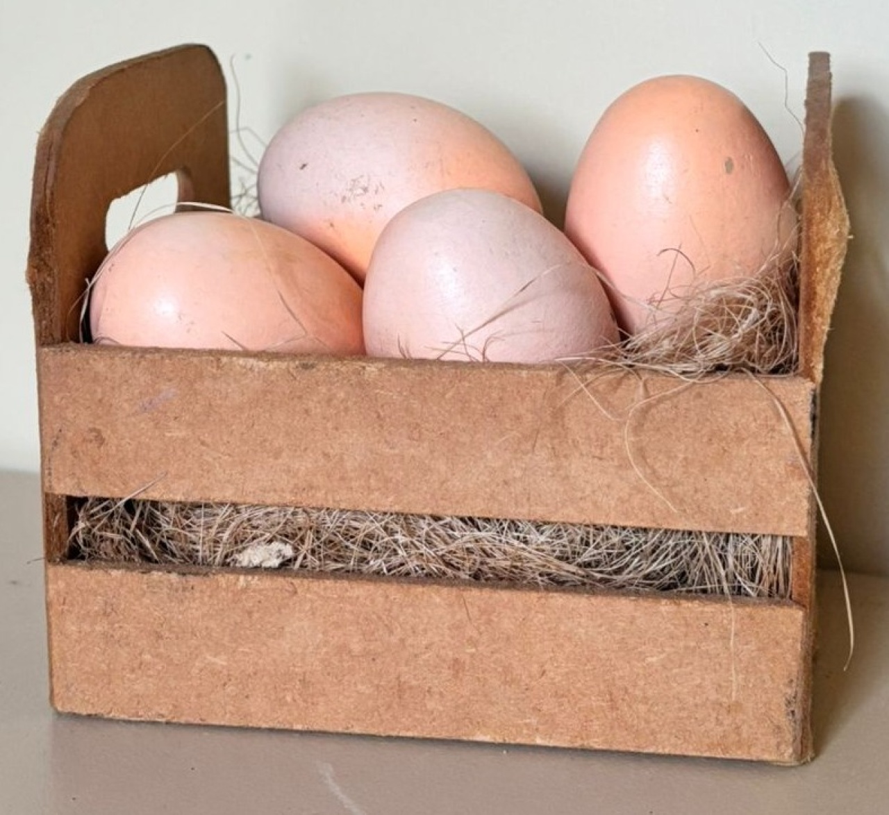 Caixote Com 6 Ovos Fake (Locação) - Beca Decorações