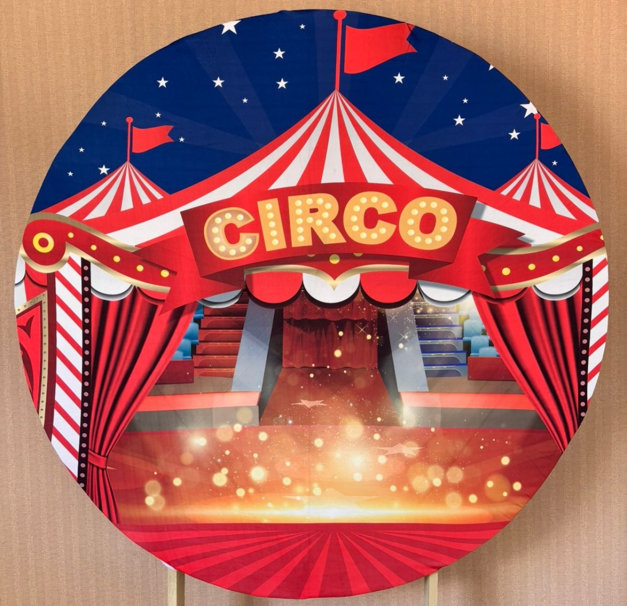 Painel Redondo Circo (Locação) - Beca Decorações