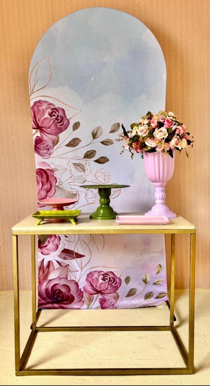 Floral Vinho 8 (Painel Romano)     - Beca Decorações