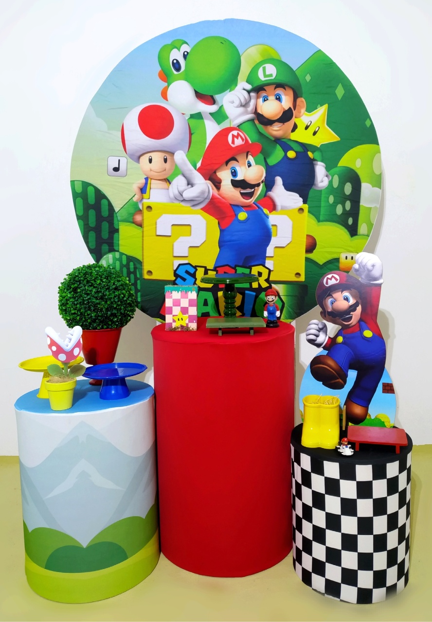 Super Mário - Kit Prata - Beca Decorações