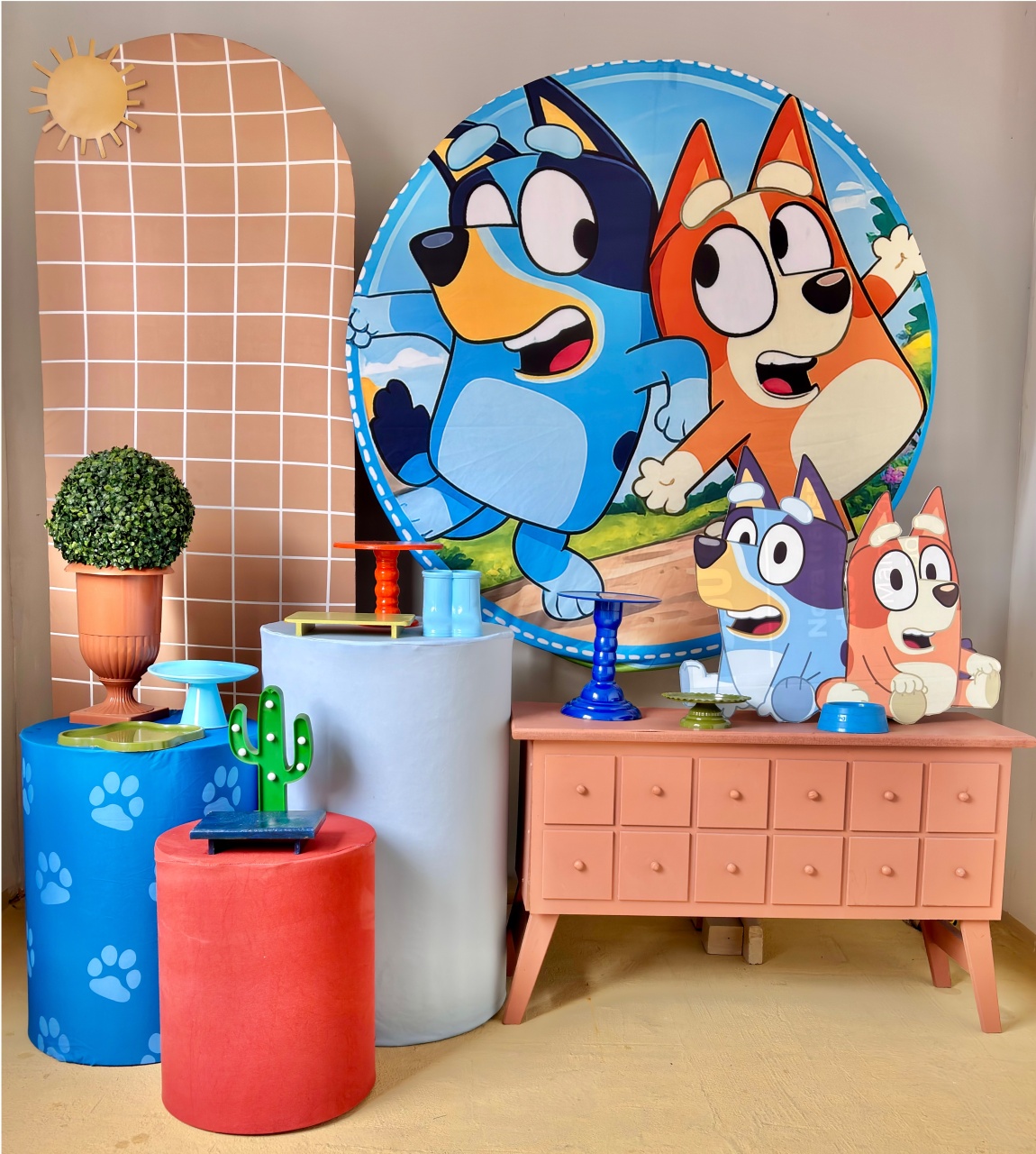 6. Bluey E Bingo (Kit Diamante 3) - Beca Decorações