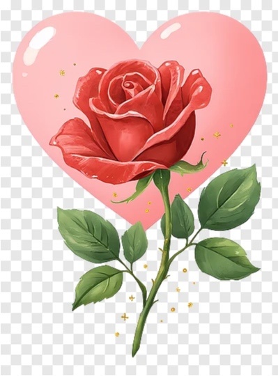 Rosa Dentro Do Coração  - Beca Decorações