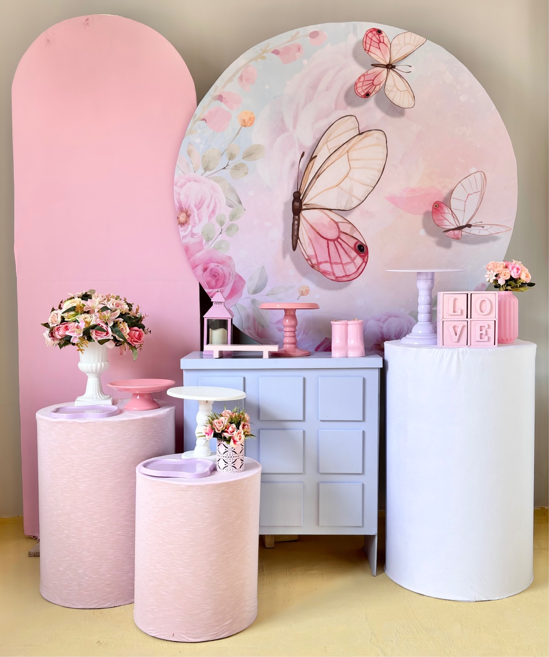Borboletas Rosa (Kit Diamante) - Beca Decorações