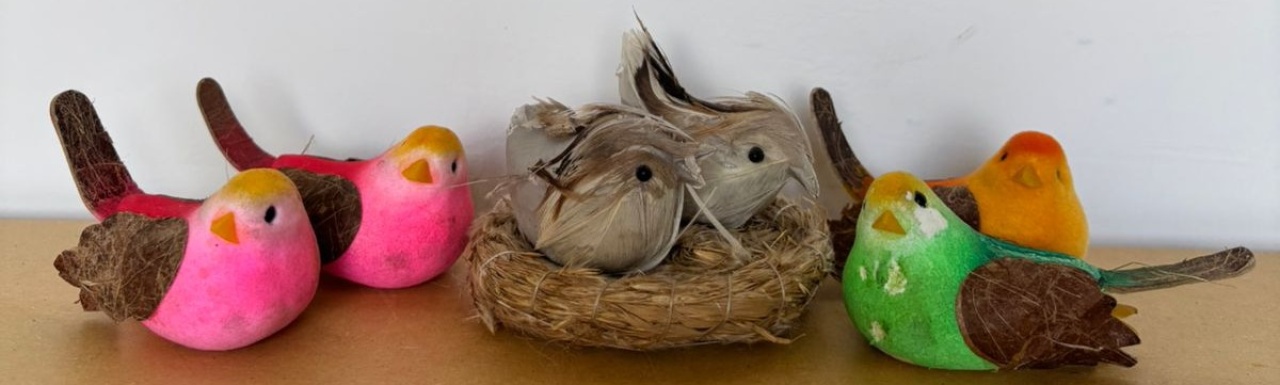 Mini Passarinhos (Locação) - Beca Decorações