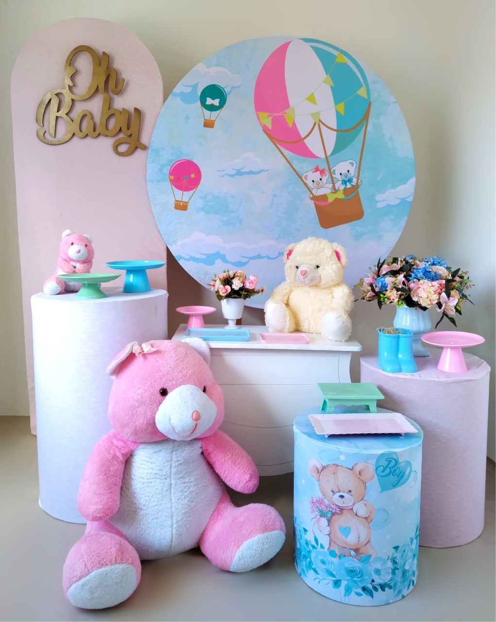 Ursinhos No Balão (Kit Diamante) - Beca Decorações