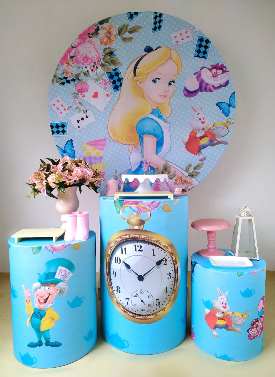 Alice No País das Maravilhas - Kit Prata  - Beca Decorações