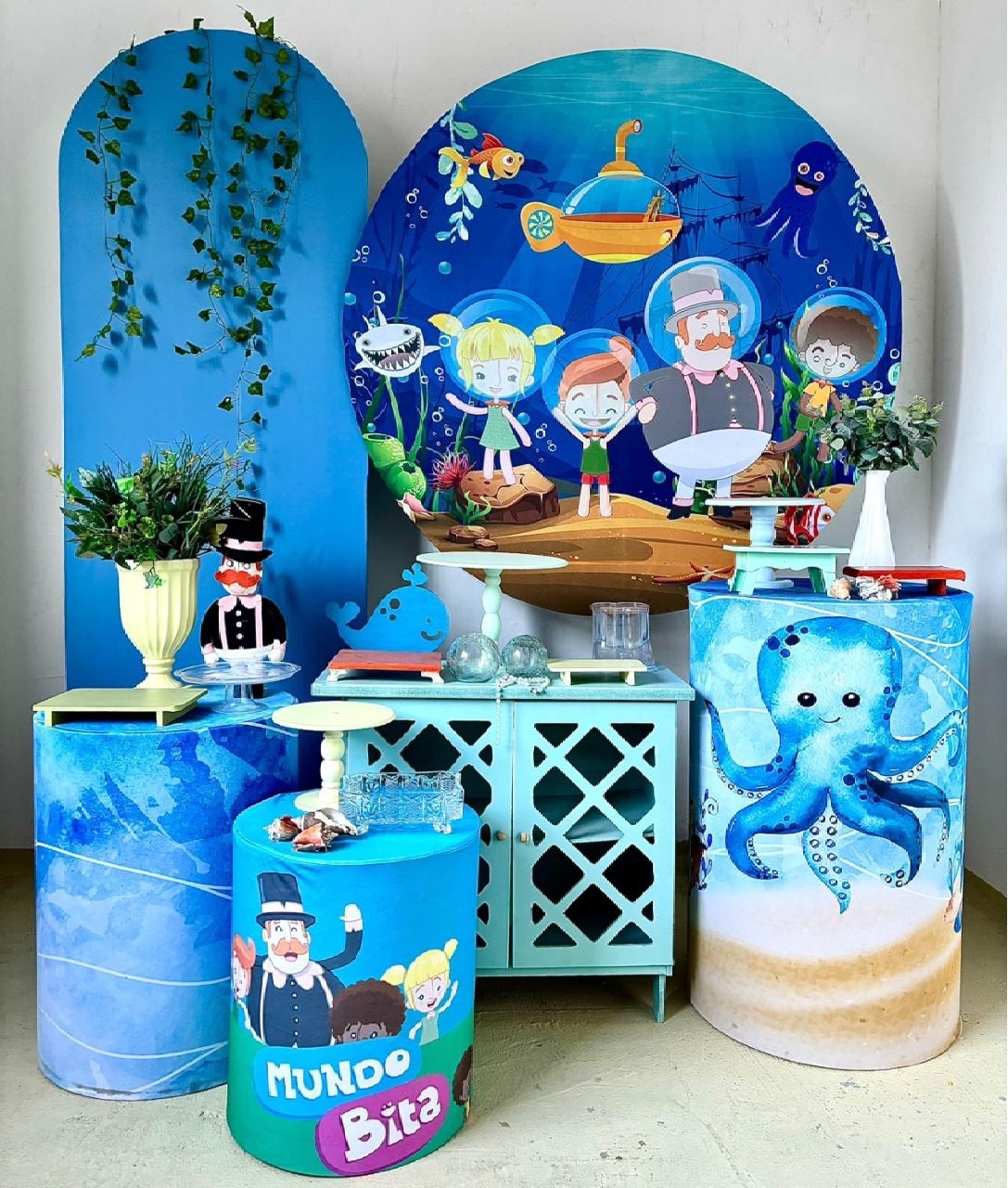 Mundo Bita No Fundo Do Mar - Kit Diamante  - Beca Decorações
