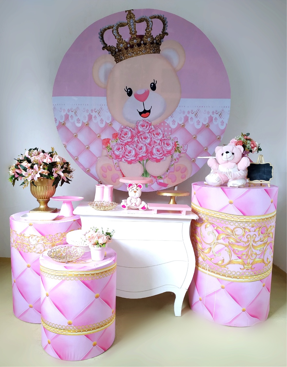 Ursinha Princesa - Kit Ouro - Beca Decorações
