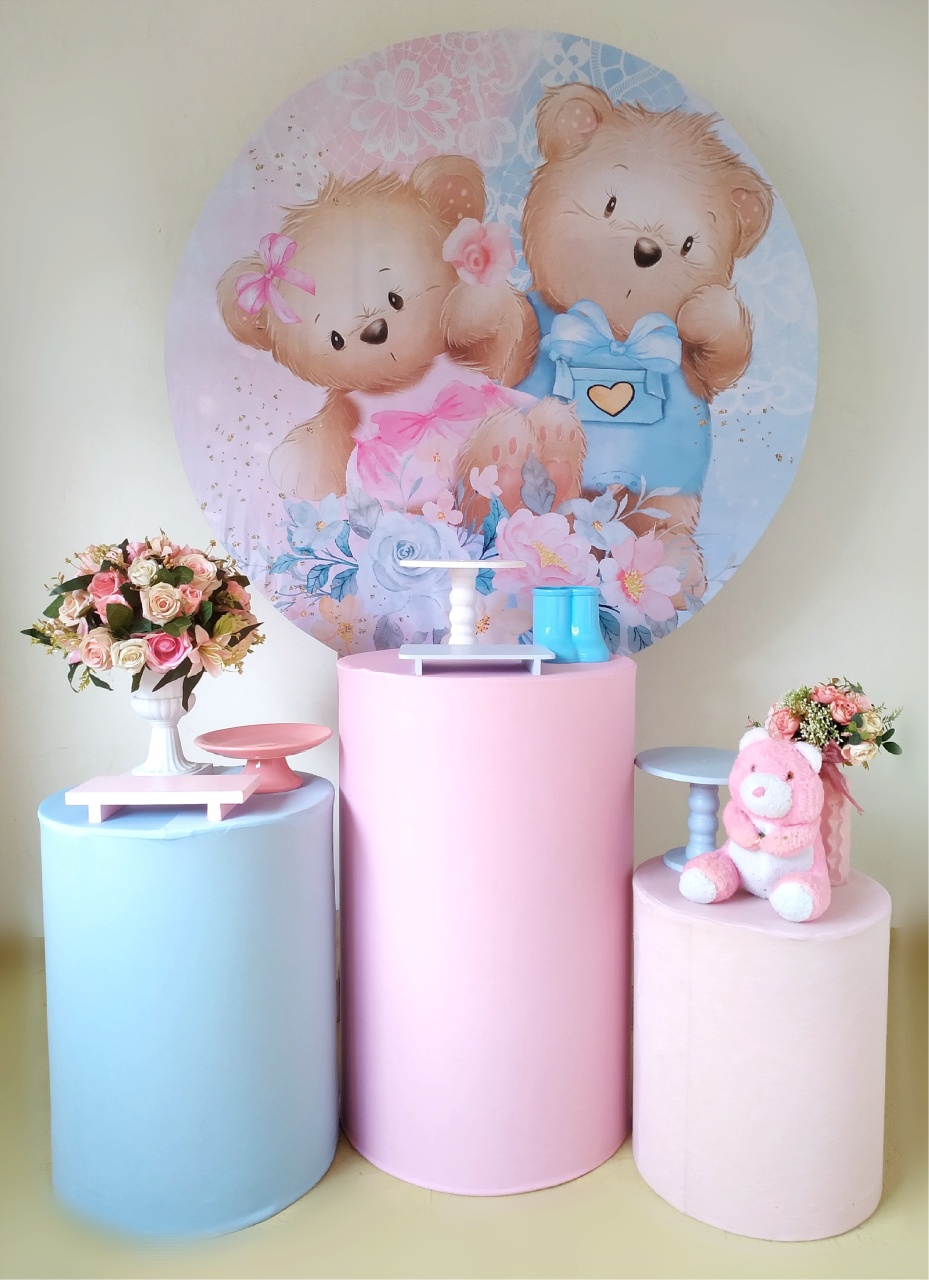 Chá Revelação Ursinhos ( Kit Prata 2) - Beca Decorações