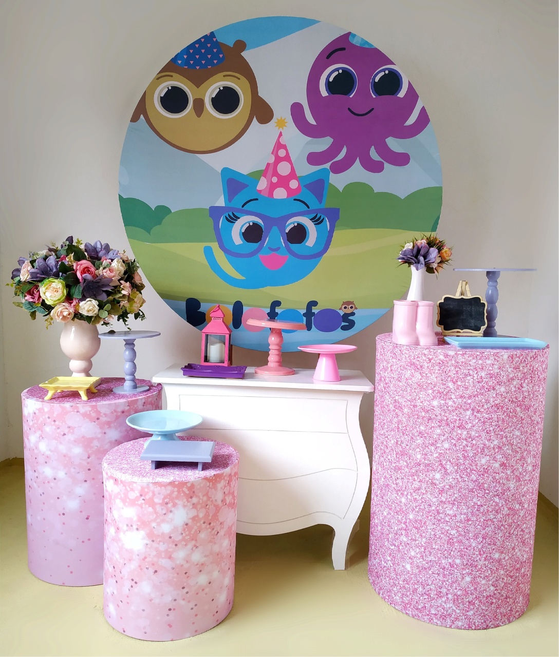 Bolofofo Menina 1 - Kit Ouro - Beca Decorações