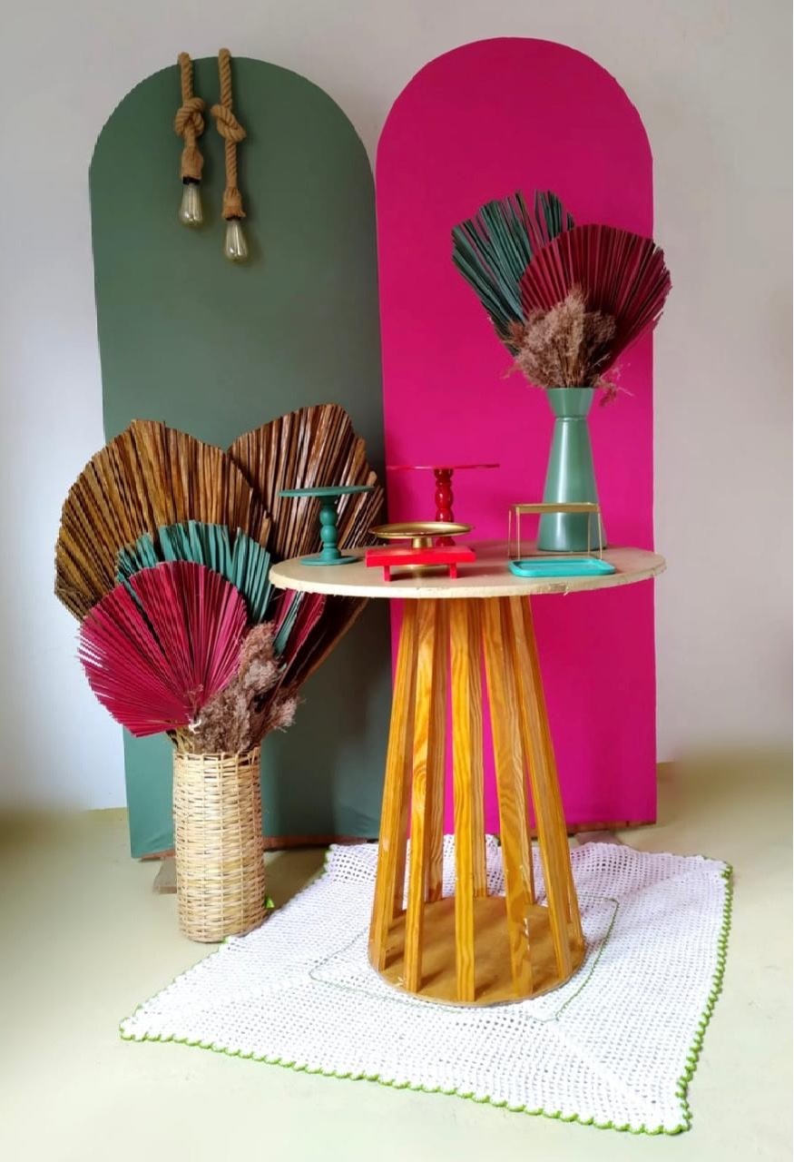 Verde E Rosa Romano - Beca Decorações